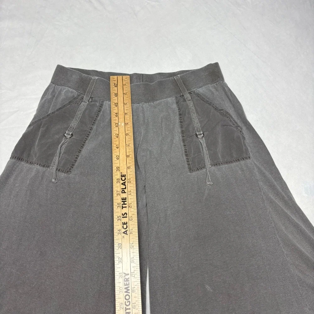 Wet Seal Womens Gray Wide Leg Gaucho Culotte Pants Utility Pockets Y2K Small